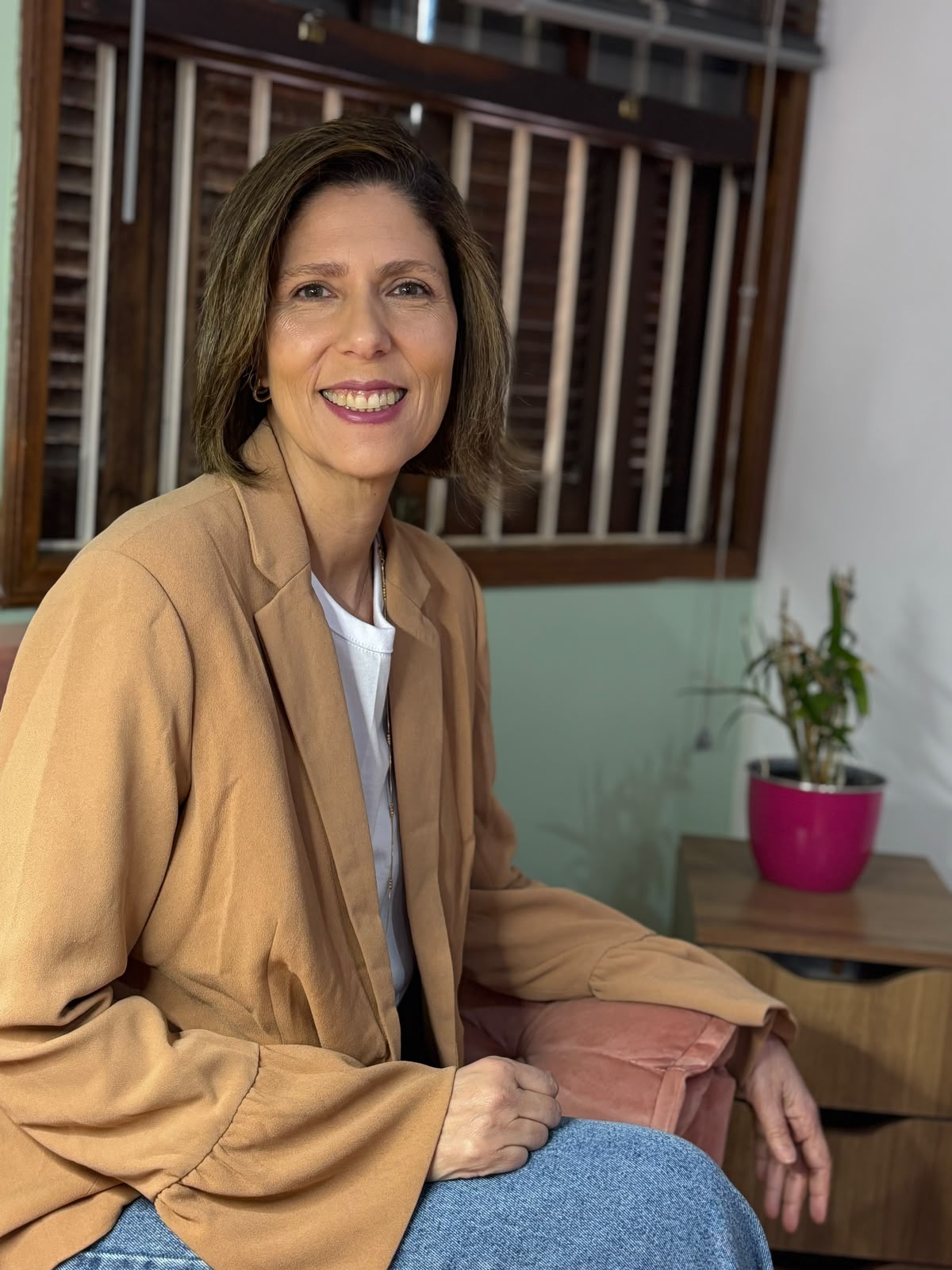 Retrato de Tatiana Scilla Di Domenico, psicóloga, sorrindo